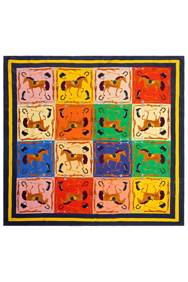 The Horse of Many Colours Silk Scarf